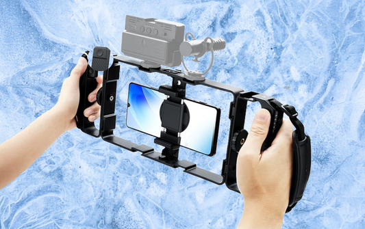 JJC Video Rig Kit - Estabilizador de mano cuadrado