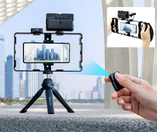 JJC Video Rig Kit - Estabilizador de mano cuadrado